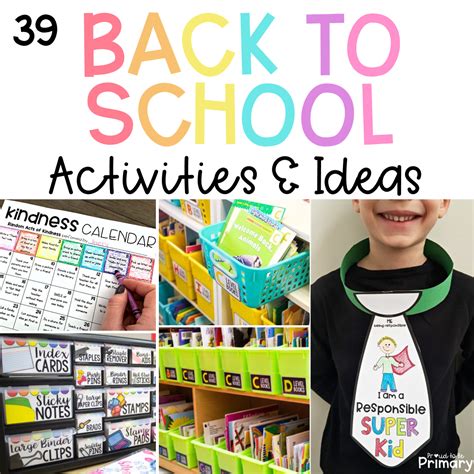 39 Back to School Activities & Ideas for Teachers – Proud to be Primary