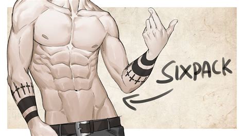 【How to draw abs】Male Manga Body Tutorial - YouTube