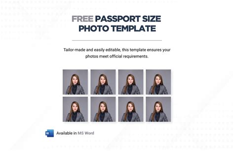 Passport Size Photo Template in Word - Download | Template.net