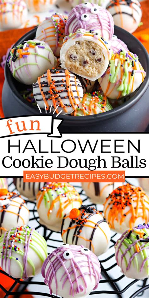 Halloween Cookie Dough Balls - Easy Budget Recipes