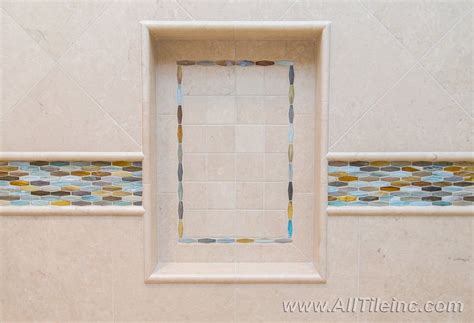 Shower Niche 12x12 Finished Tiled Size 14x14 Rough Opening Outside Size Recessed Tile Ready ...