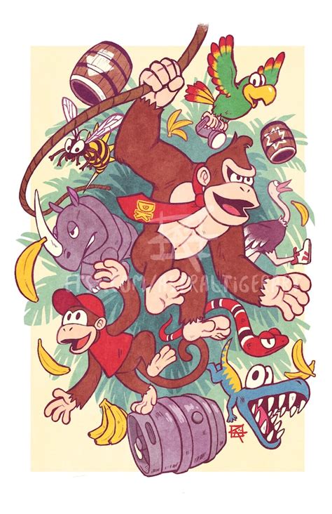 Donkey Kong Country 11x17 Fan Art Print - Etsy