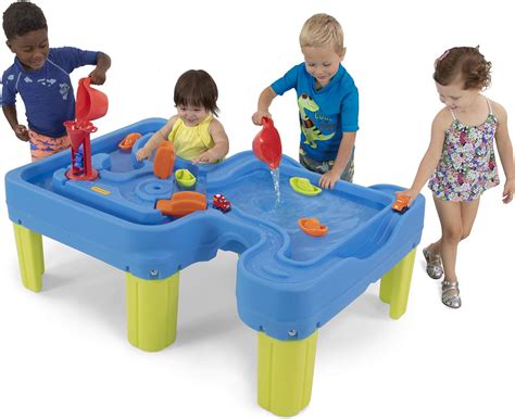 Amazon.com: Simplay3 Big River and Roads Water Play Table, Outdoor Activity Table with Track ...