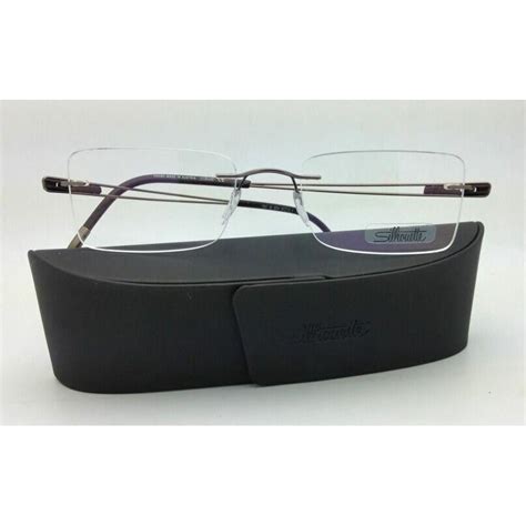 Silhouette Eyeglasses Titan Design 7657 6054 50-19 Brown-bronze w/ Clear Lenses | - Silhouette ...