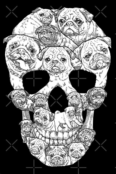 "Pug Skull" by designbydinny | Redbubble