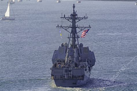 USS Pinckney (DDG 91) leaving San Diego after two year DDG MOD 2.0 upgrade with SEWIP Block 3 ...