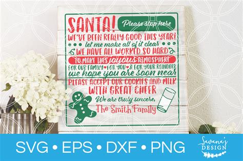 Santa Sign SVG