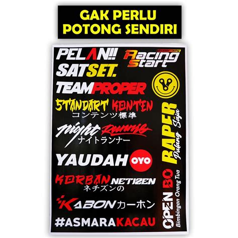 Jual Stiker Motor, Sticker Motor, Stiker Motor Keren, Stiker Racing Motor, Stiker Sponsor Racing ...