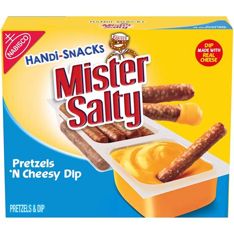 Handi-Snacks Mister Salty Pretzels 'N Cheese Dip, 6 - 0.92oz packs ...