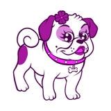 Purple Dog Cartoon Illustration Stock Vector - Illustration of drawing, cuddly: 11670822