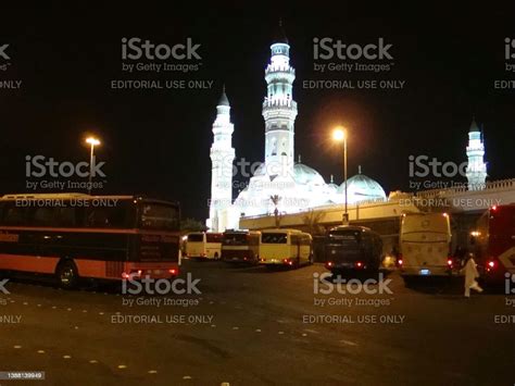 A Beautiful Night View Of Quba Mosque In Madinah Saudi Arabia Quba Mosque Is The Second Largest ...