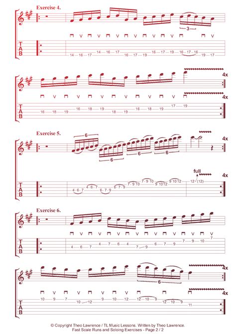 6 Guitar Shredding Exercises - Fast Scale Runs and Soloing Exercises in F# minor - Lead S ...