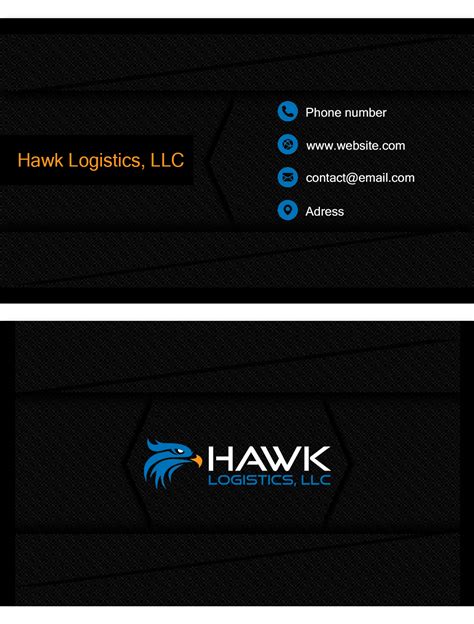 Professional, Upmarket, Trucking Company Business Card Design for Hawk Logistics, LLC by Lana1 ...