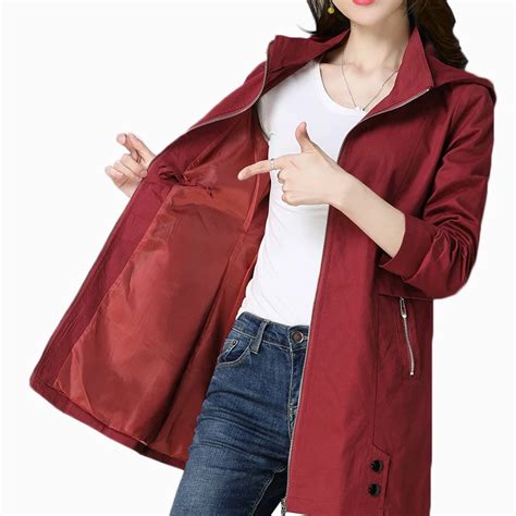 Plus size 4XL Spring women long trench coat 2018 autumn casual loose ...