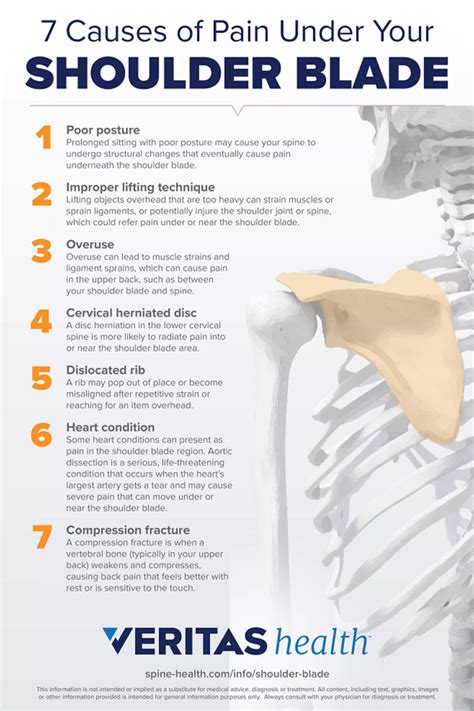 7 Possible Causes of Pain Under Your Shoulder Blade Infographic | Sports-health