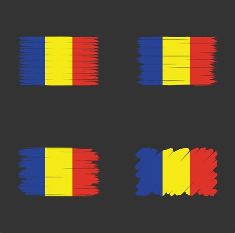 Collection flag of Romania or Chad 5065512 Vector Art at Vecteezy