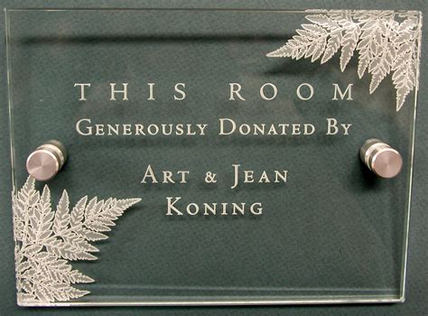 Amri Studio created this lovely room dedication plaque at Northwestern ...