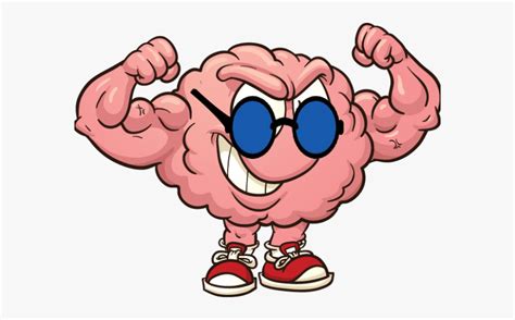 Brain Clipart Muscles - Brain With Muscles Cartoon , Free Transparent Clipart - ClipartKey