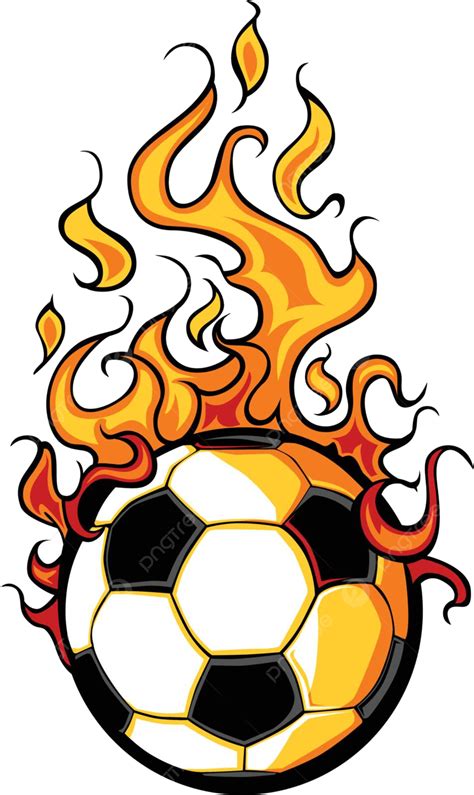 Soccer Flaming Ball Vector Cartoon Flame Balls Flames Photo, Flame, Balls, Flames PNG and Vector ...
