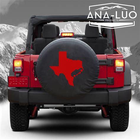 Texas Tire Cover Jeep Wrangler ANY STATE AVALIBLE