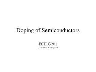 PPT - Doping of Semiconductors PowerPoint Presentation, free download - ID:6299023