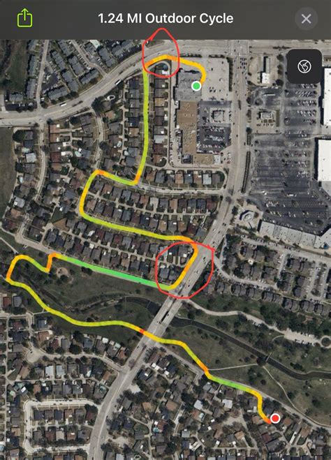 1/2 mile to walk, but 1.5 miles to safely ride a bike to our corner ...