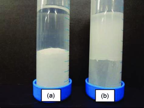 Photographs of solutions having two phases after the addition of ZnO... | Download Scientific ...