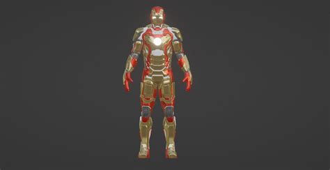 IRON MAN SUIT ROBOT 3D model animated rigged | CGTrader