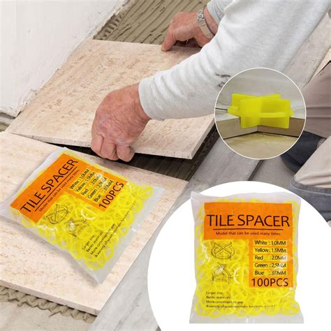 LOVIVER 100 Pieces Tile Spacers Tile Gaps Leveling System Tiling Tools ...