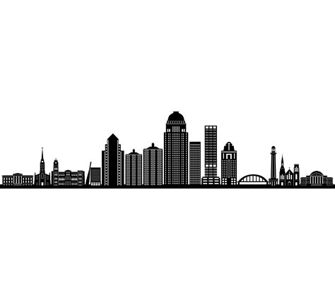 Digital Skyline Clipart City Skyline Silhouette SVG PNG Vector Drawing ...