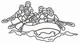 Whitewater Rafting Clip Art Sketch Coloring Page sketch template
