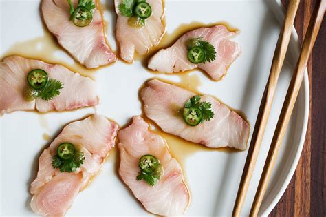 Yellowtail Sashimi with Serrano & Ponzu — Cooking with Cocktail Rings