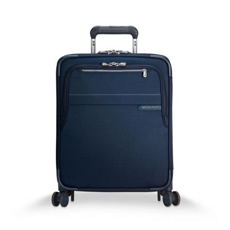 Briggs & Riley Baseline International Carry-On Expandable Wide Body Spinner (Navy) - Seager Inc