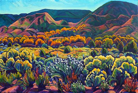 Autumn Day in Abiquiu, NM 24x36 - Krysteen Waszak Art