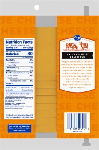 Kroger® Extra Sharp Cheddar Sliced Cheese, 8 slices / 6 oz - King Soopers