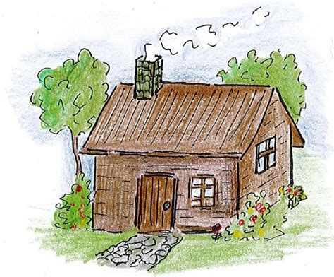 Old House Drawing Easy - Stone Spring House Built Around The Spring. | Bodegawasuon