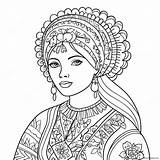 Ukrainian Folk Art Coloring Page 40653 32130 sketch template