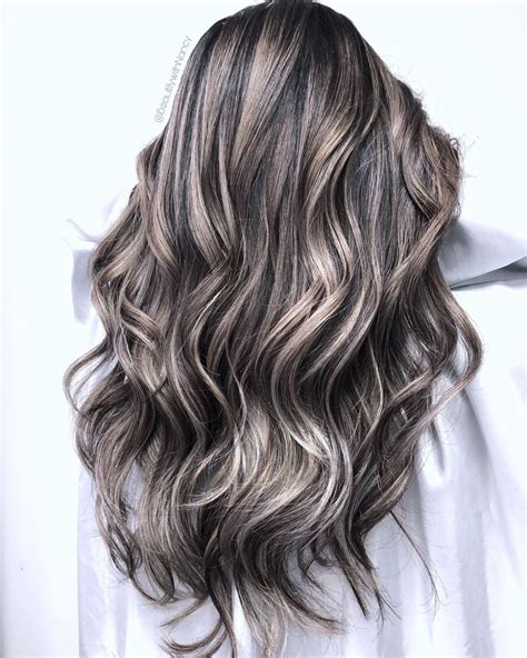 dark hair with silver highlights - waypointhairstyles