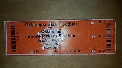 2017 OU Oklahoma Sooners vs OSU Collectible Ticket Stub | eBay