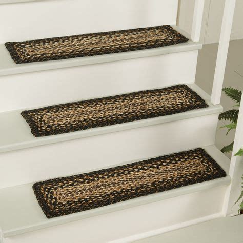 Jute Braided Stair Tread | Stair treads, Stair tread rugs, Stairs