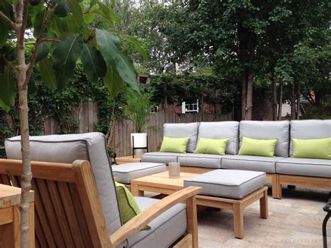 Teak Deep Seating Sectional Set | Belvedere Collection Outdoor Seating