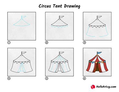 Circus Tent Drawing - HelloArtsy