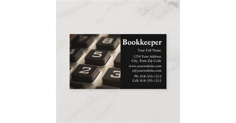 Bookkeeper Bookkeeping Business Cards | Zazzle