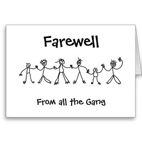 Farewell Card Template | Templates Collection | Farewell pertaining to Goodbye Card Template ...