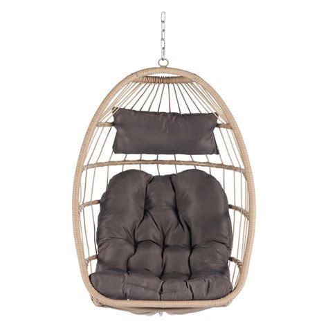 Outdoor Garden Rattan Egg Swing Chair Hanging Chair - On Sale - Bed ...