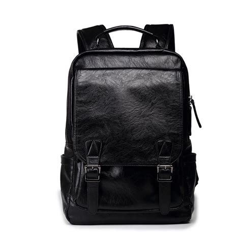 Classic Black Leather Work Backpack Keeps Your Gear Safe