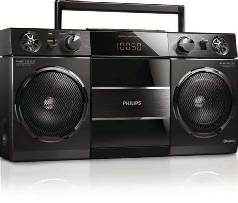 Philips OST690/10 Portable Bluetooth USB FM Radio Boombox - Black ...