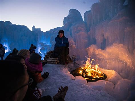 'It’s magical': Massive ice castle, complete with a throne room, slides ...