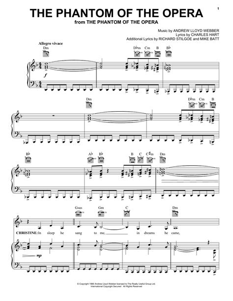 The Phantom Of The Opera | Sheet Music Direct