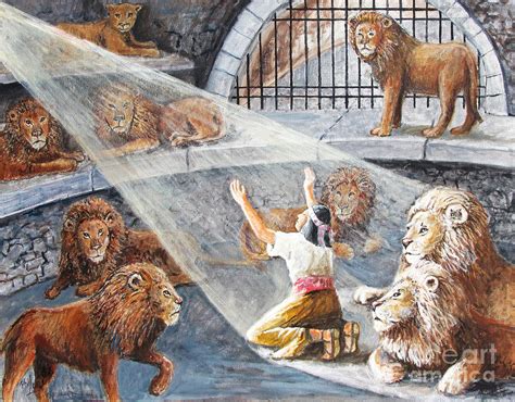 Daniel in the Lions' Den Painting by Philip Lee - Pixels